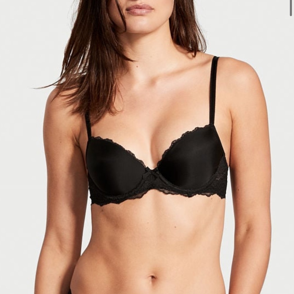 Victoria’s Secret Dream Angel lined Demi bra black lace 36 DD